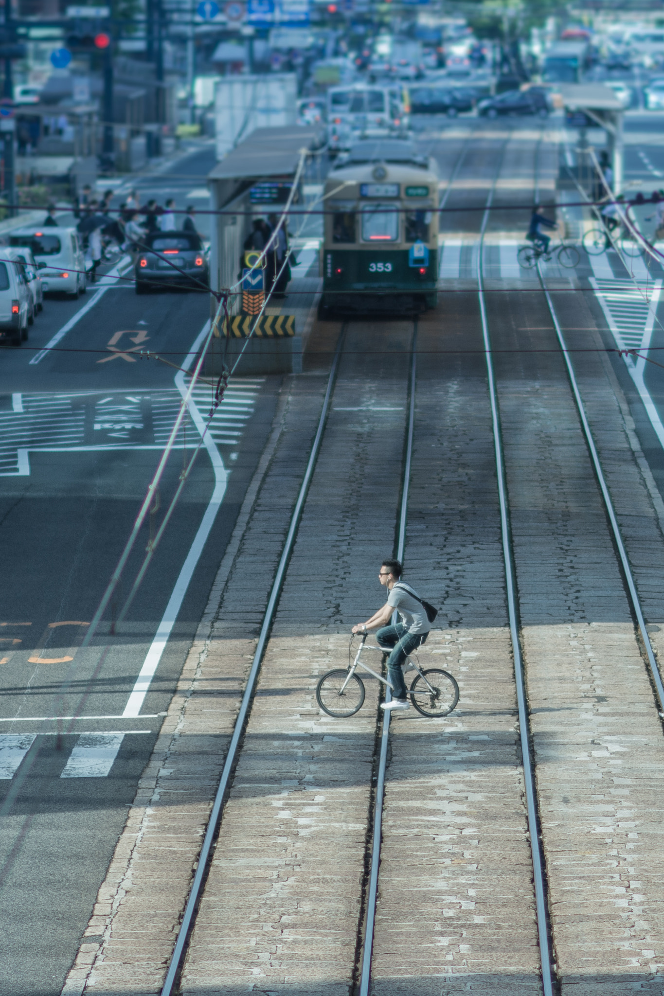 Bicycle on the railroad.