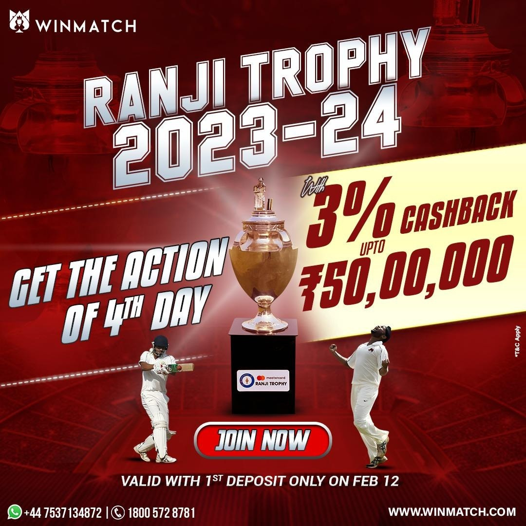 Unleash the Excitement: Ranji Trophy 2023-24 Betting Madness at WinMatch!