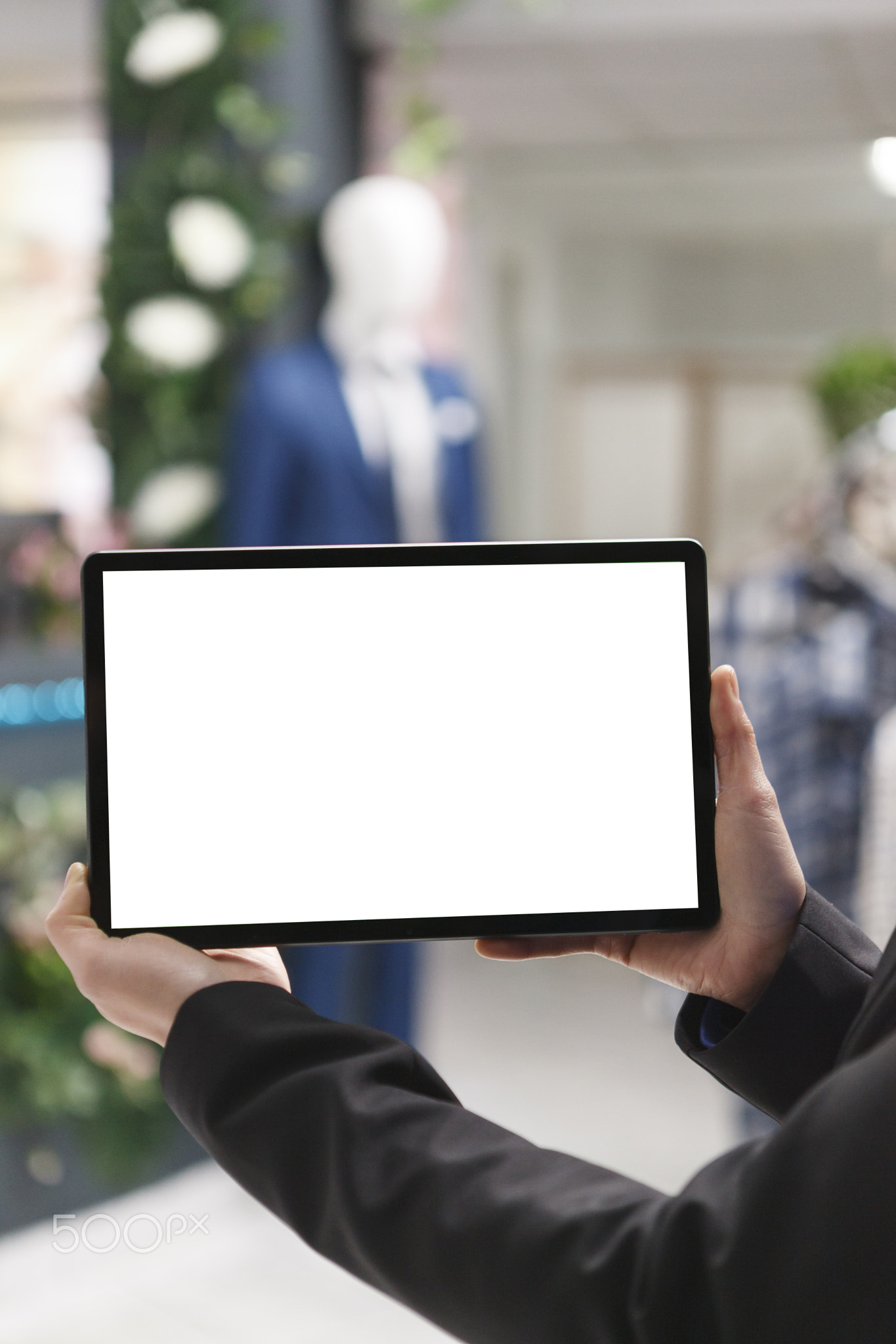 Assistant using tablet blank display