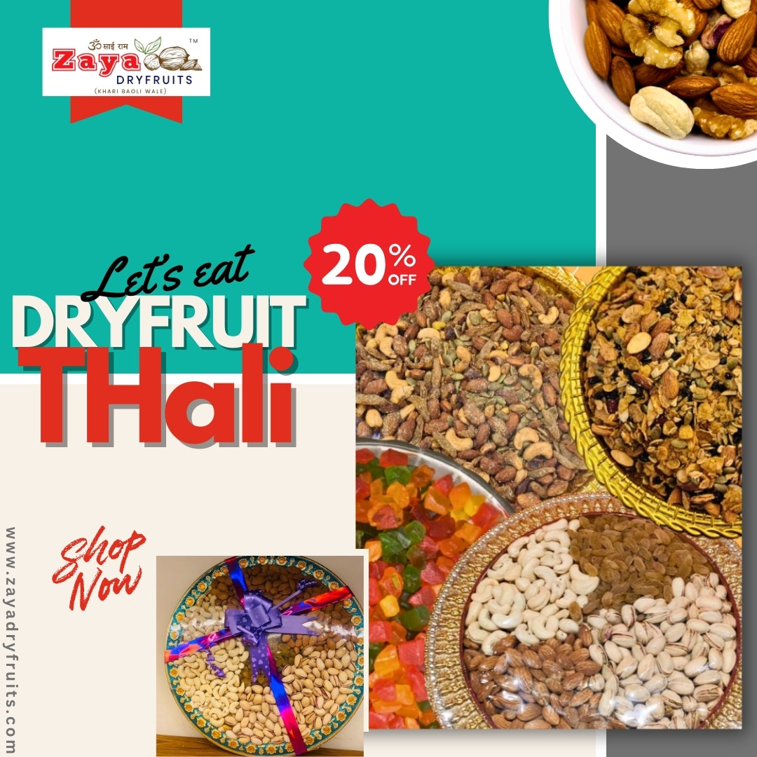 Premium quality Dry Fruits Thali at very reasonable prices 