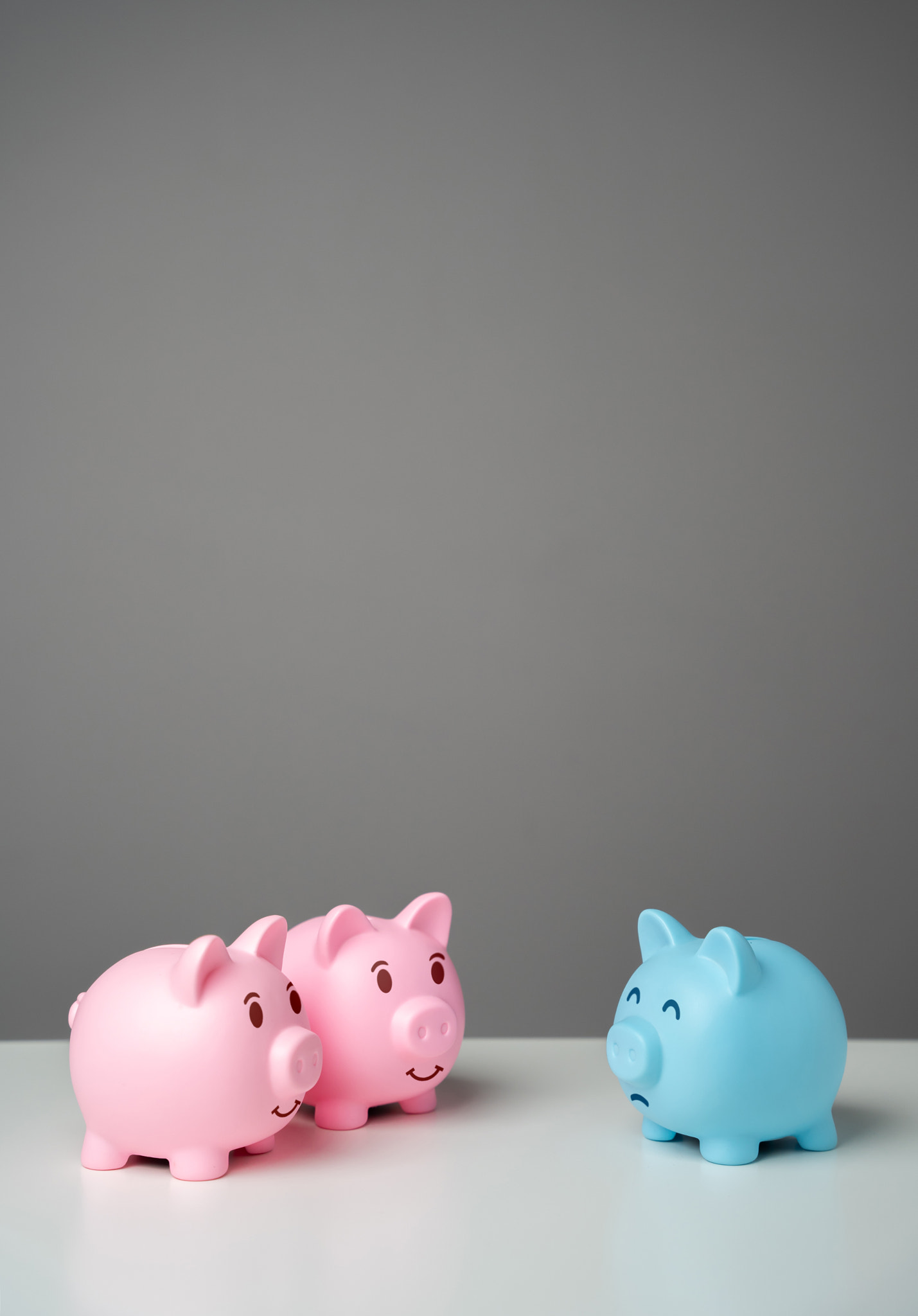 The piggy bank sympathizes with its brother for his poor health. Poor financial situation. Deposits