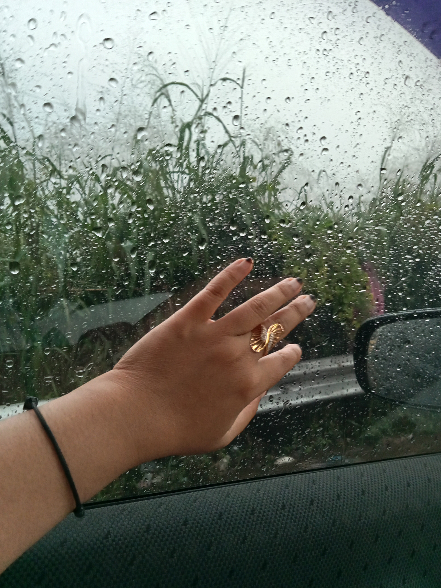 Hand in frame