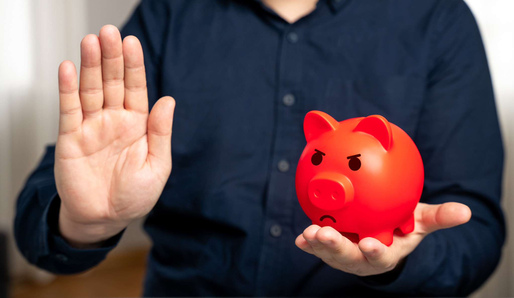 Poor financial health. High costs, expensive loan servicing, low credit rating. Seeking advice, budg