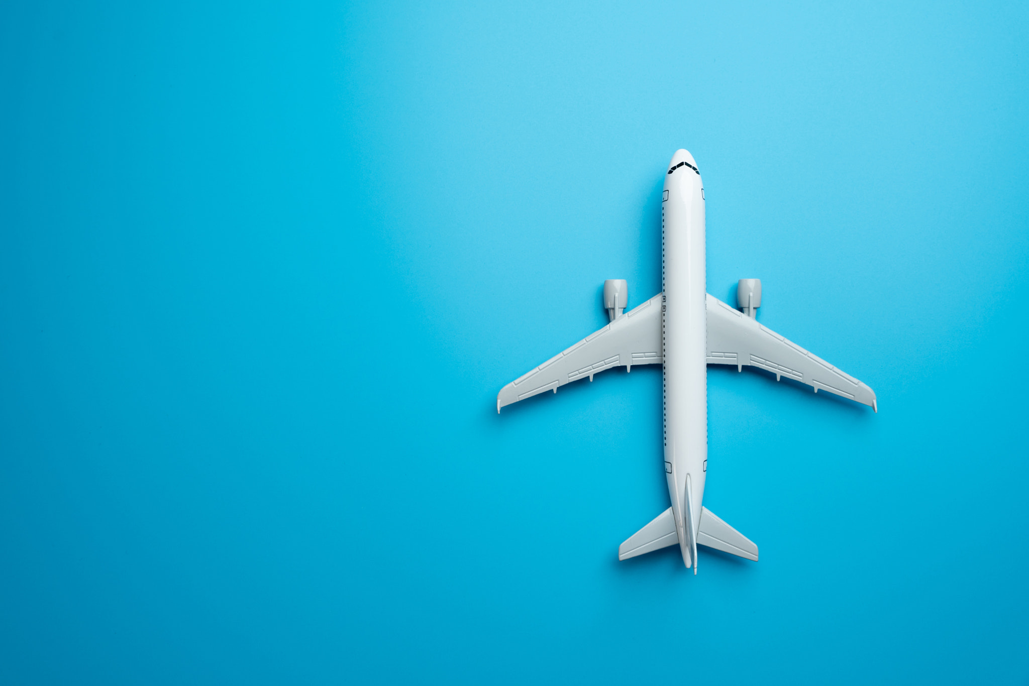 Airlines passenger plane. Place for text. Passenger transportation. World communication and commerci