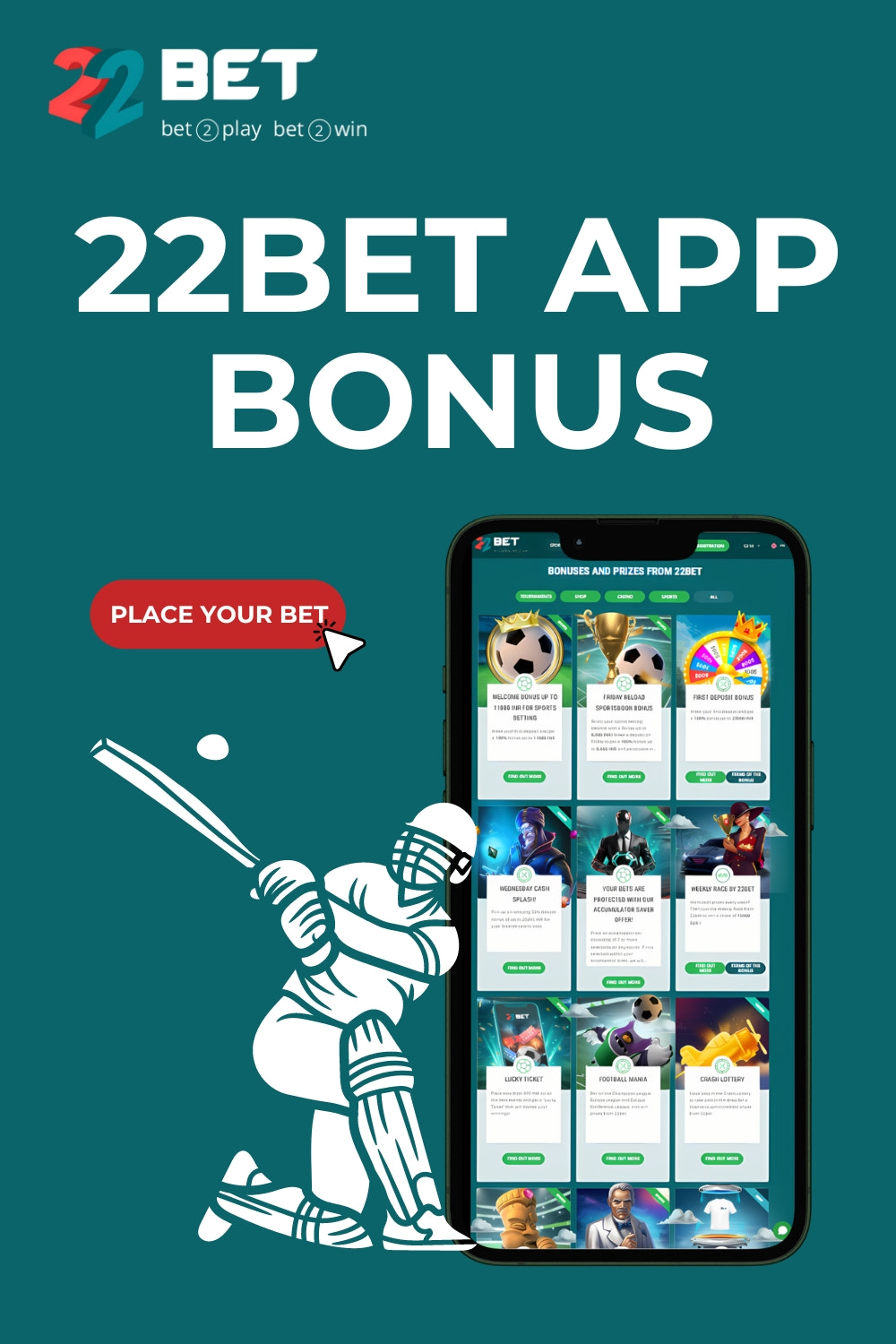 22bet app bonus