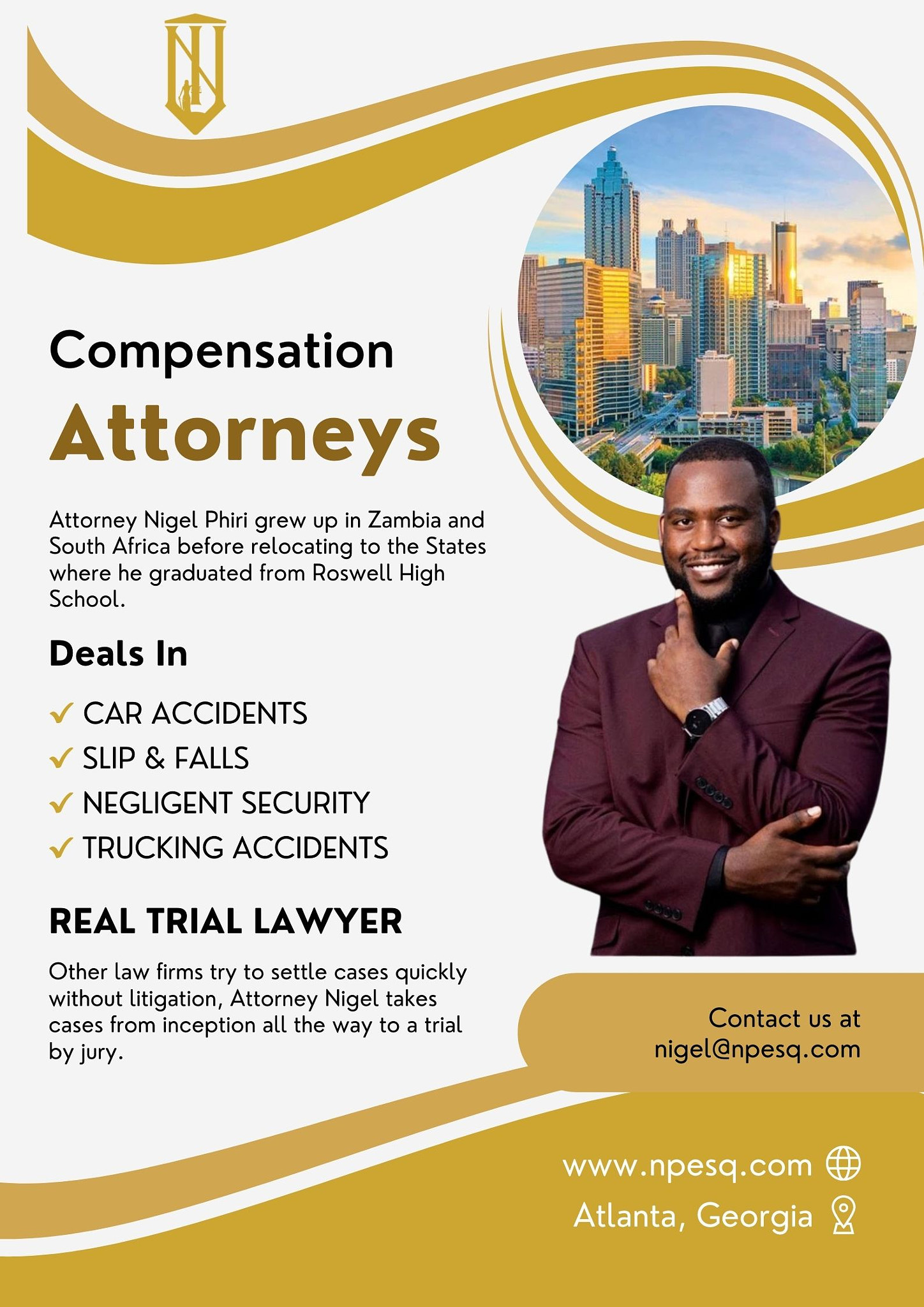 Expert Compensation Attorneys in Atlanta | Attorney Nigel Phiri