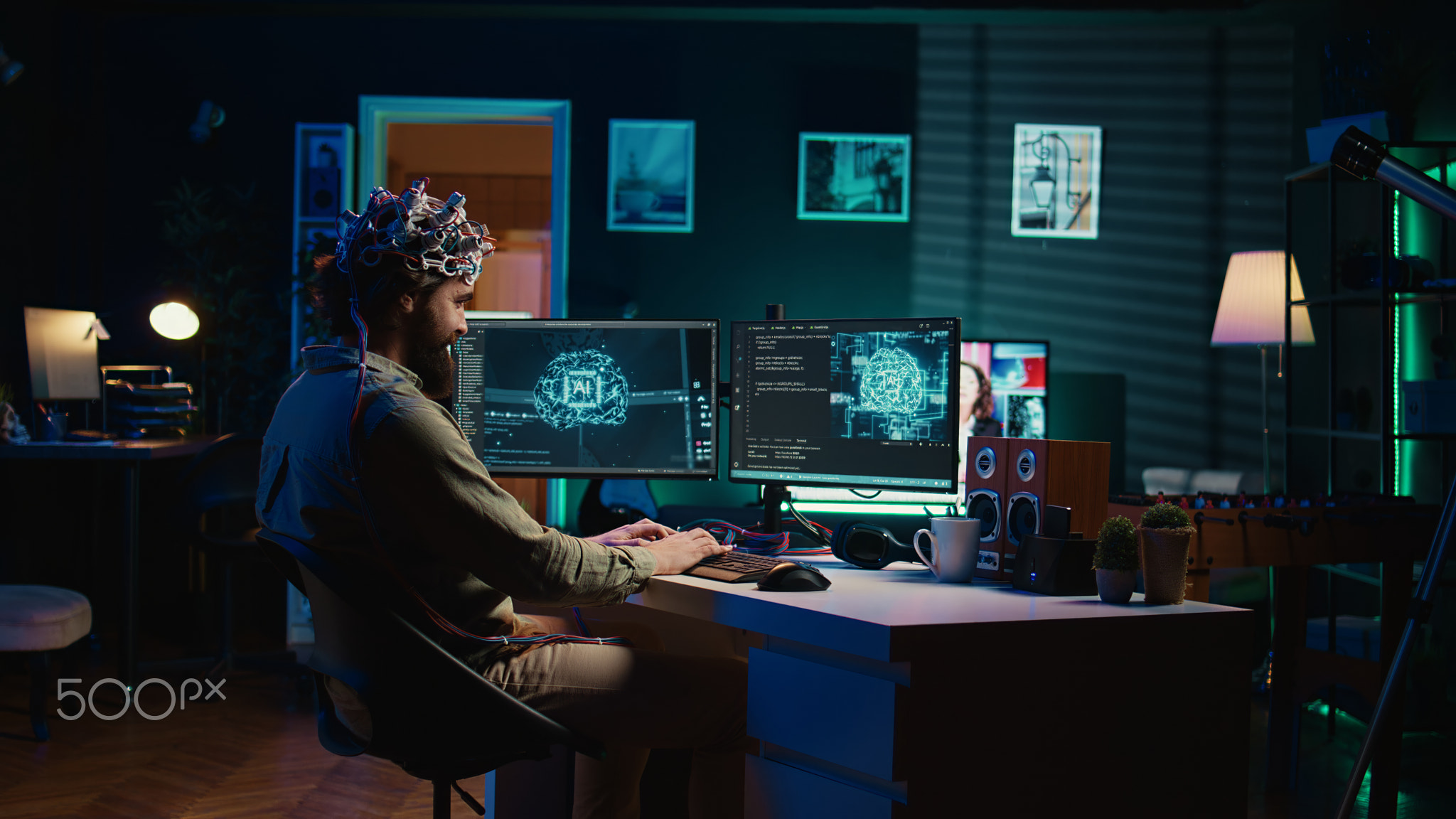 Transhumanist using neuroscientific technology to transcend