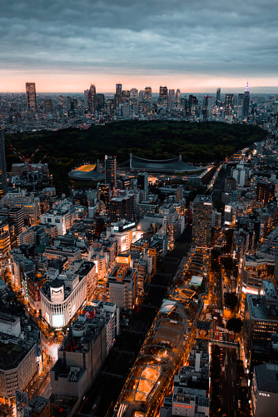 Tokyo view from Shibuya Sky