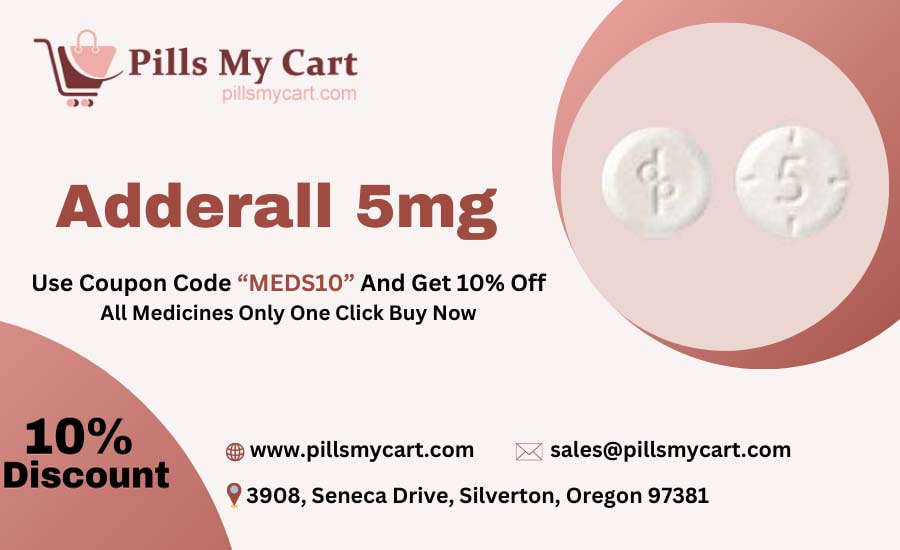Purchase Online for Adderall 5mg only at pillsmycart.com