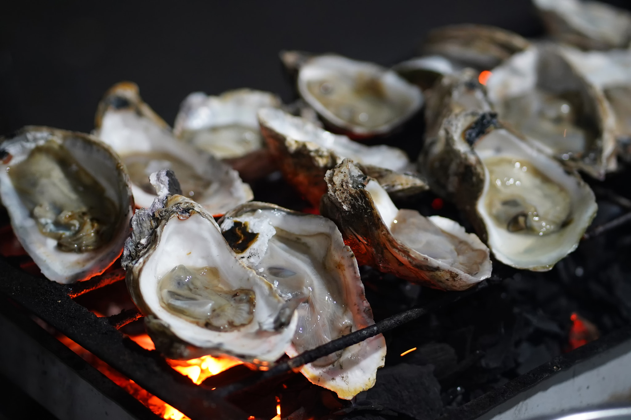 Grilled oyster at Jakarta Food Streets Vendor