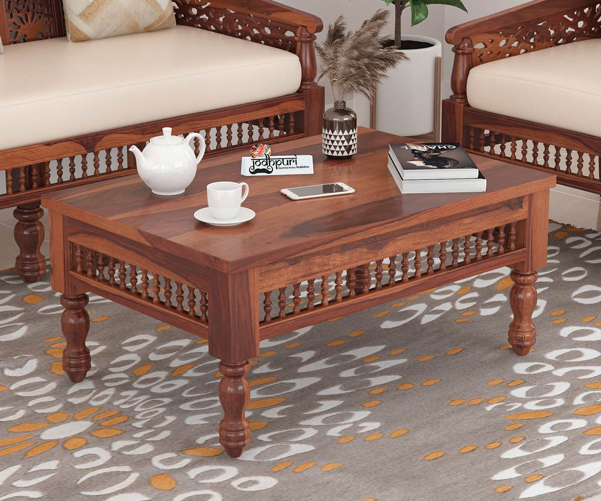 Wooden Coffee Table With Chairs - Upto 55% OFF | Jodhpuri Furniture