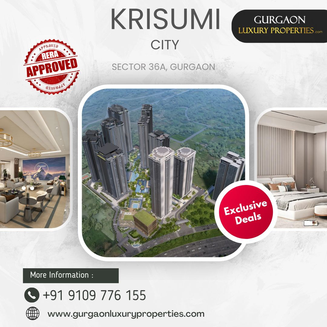 Krisumi City Ultra Luxury Apartments in Sector 36A Gurgaon