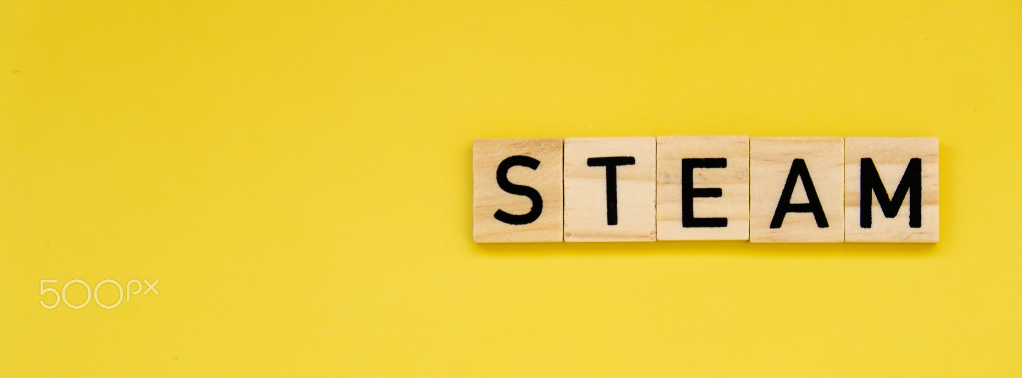 STEAM inscription. Science Technology Engineering Arts Mathematics