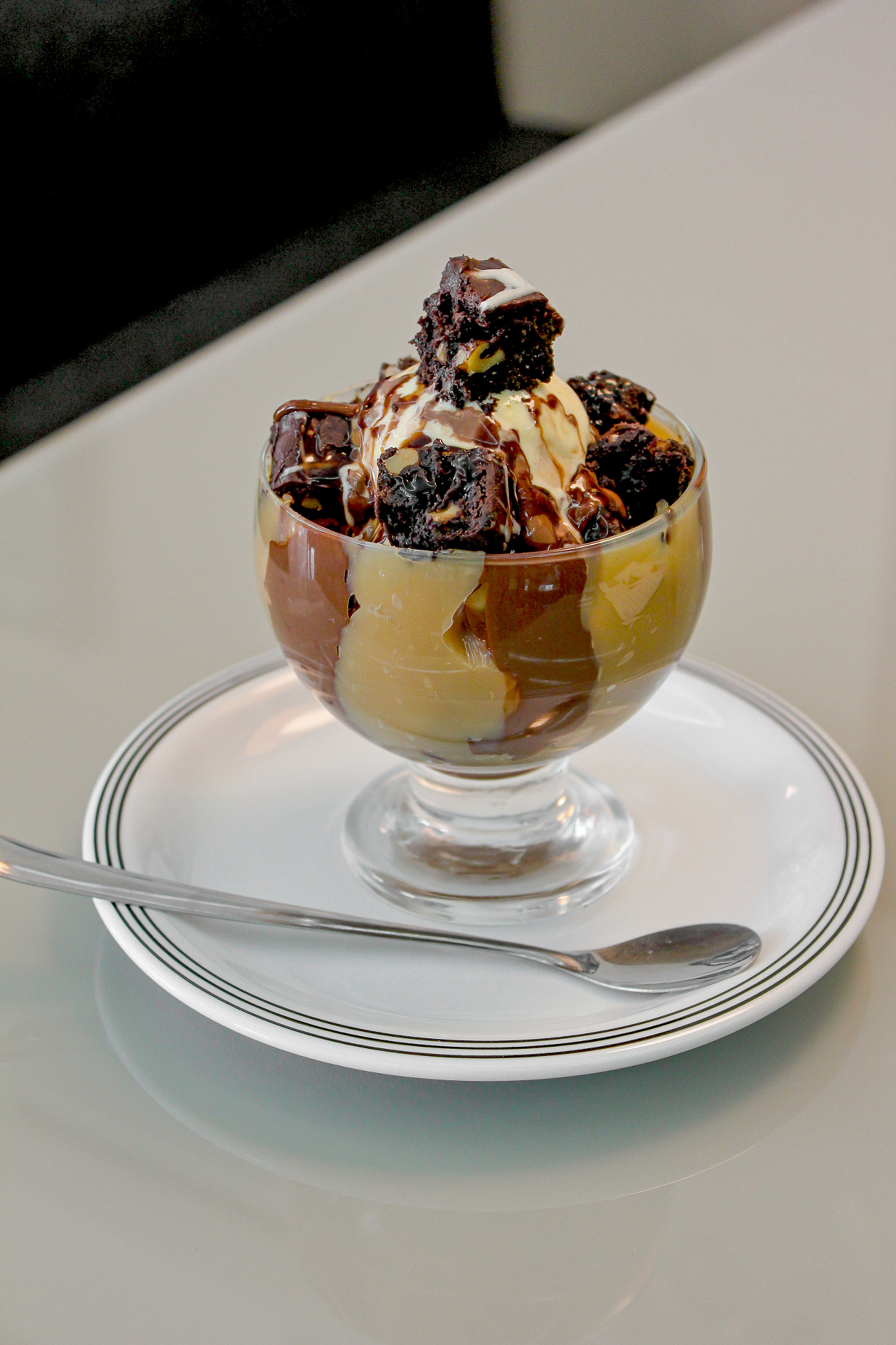 ice cream dessert with truffle