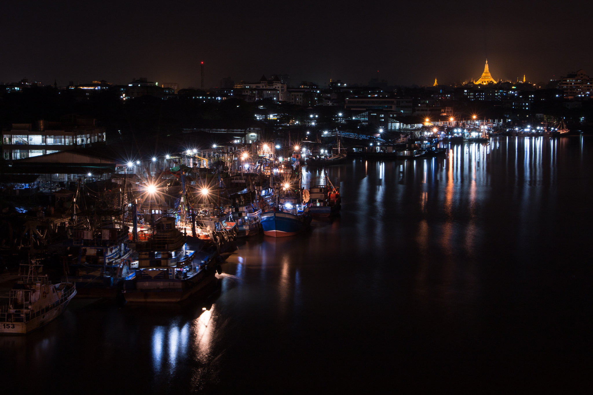 Yangon city night view by Naing Thu Soe - Photo 109384251 / 500px