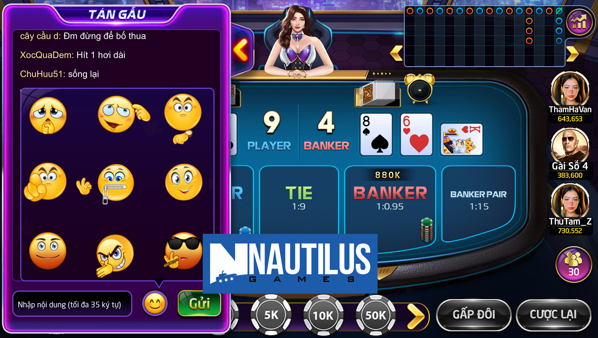 Baccarat | Nautilus Games | Nautilusgames.com