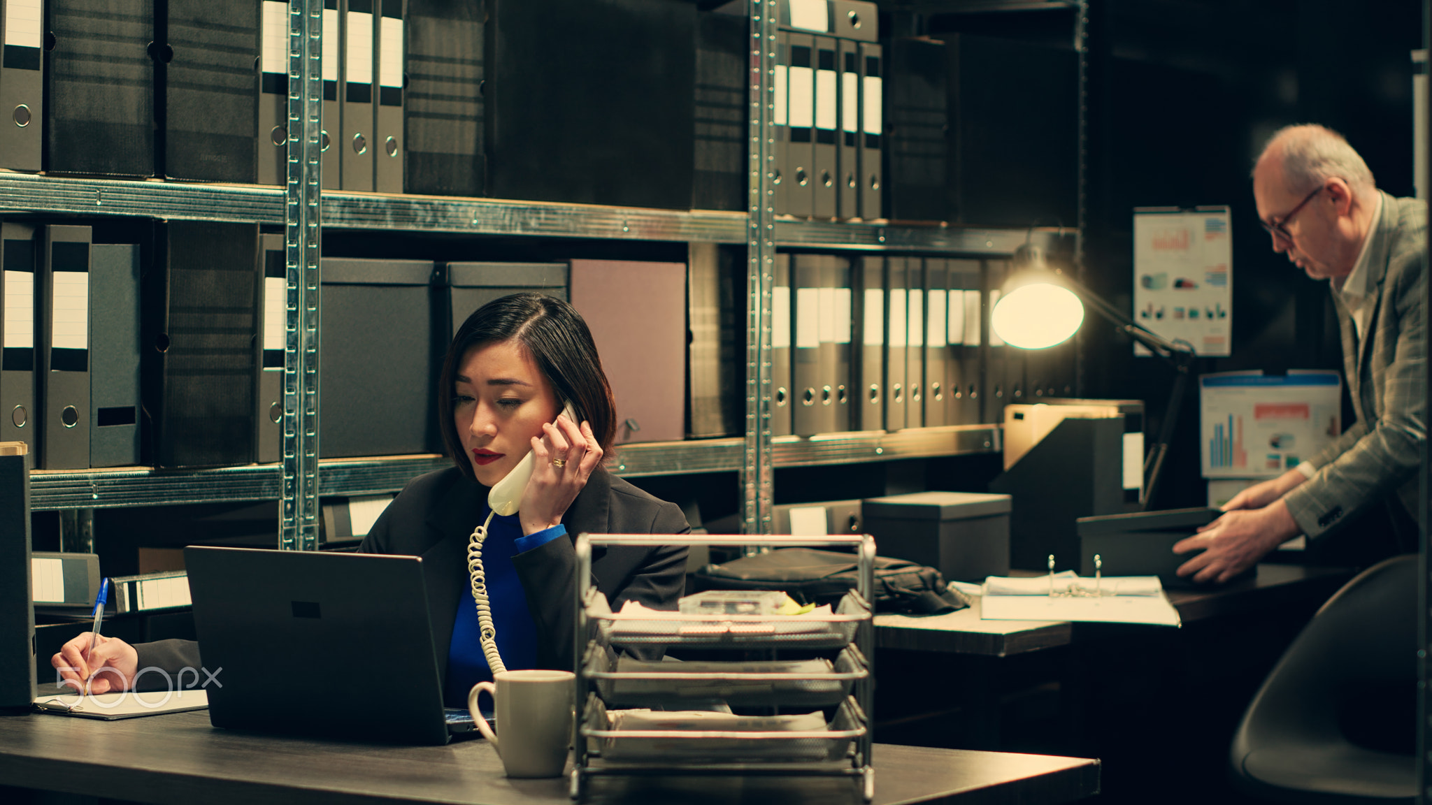 Agent communicates with law enforcement personnel to discuss findings