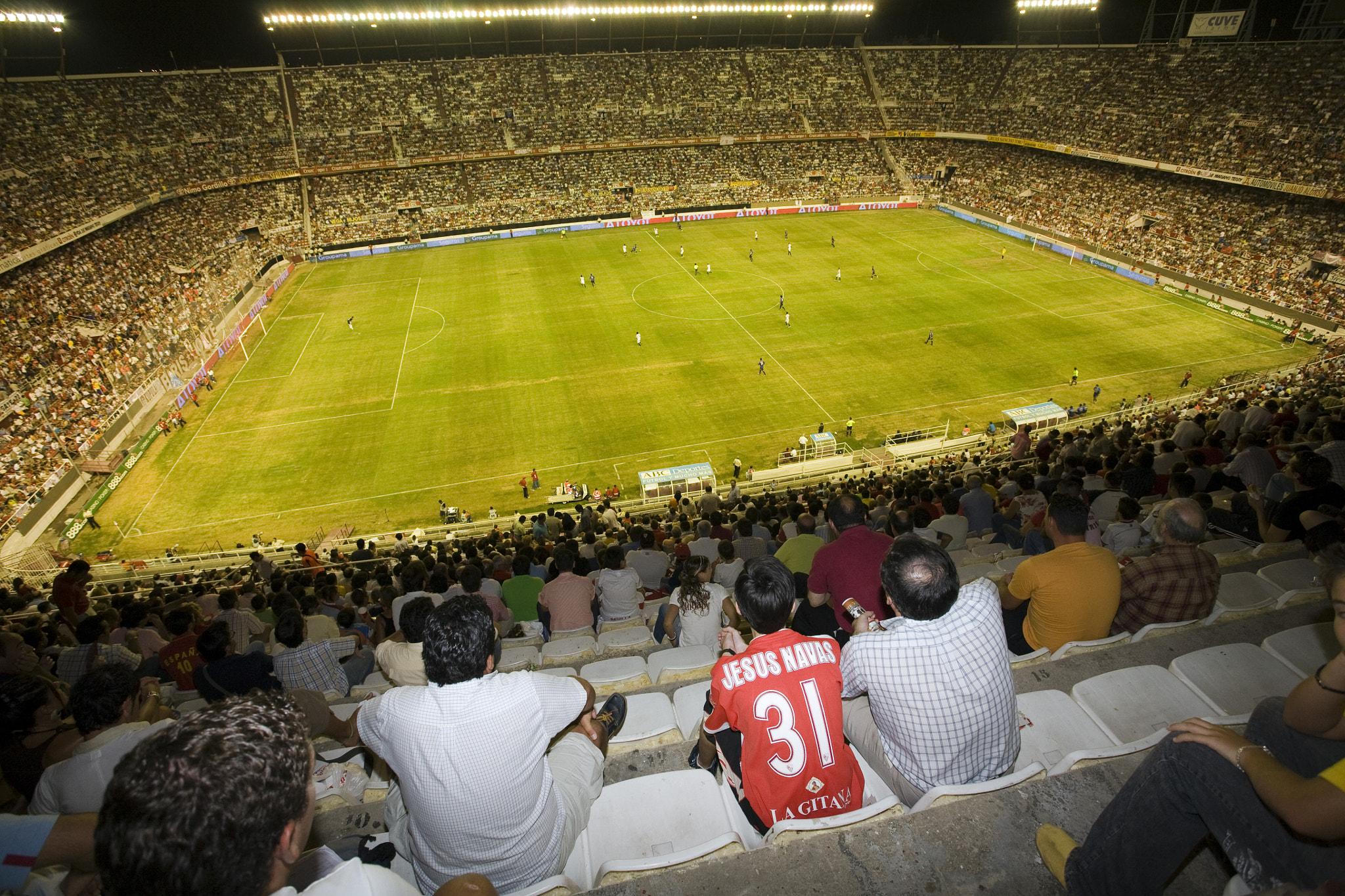 Panoramic view of Sanchez Pizjuan stadium. Taken at Sanchez Pizjuan stadium (Seville, Spain) on 29 A