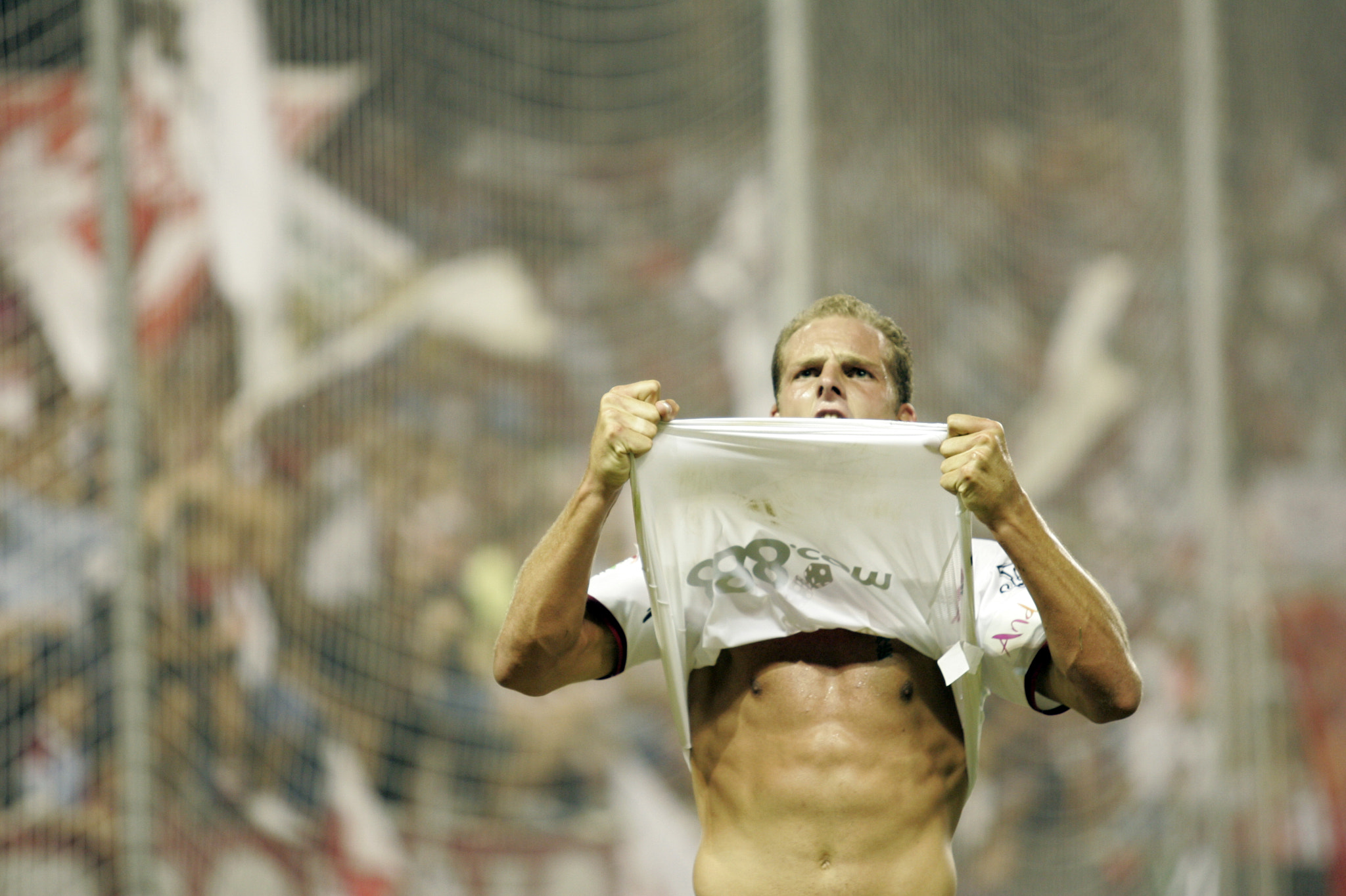 Kepa celebrating a goal. Taken at Sanchez Pizjuan stadium (Seville, Spain) on 29 August 2006 during