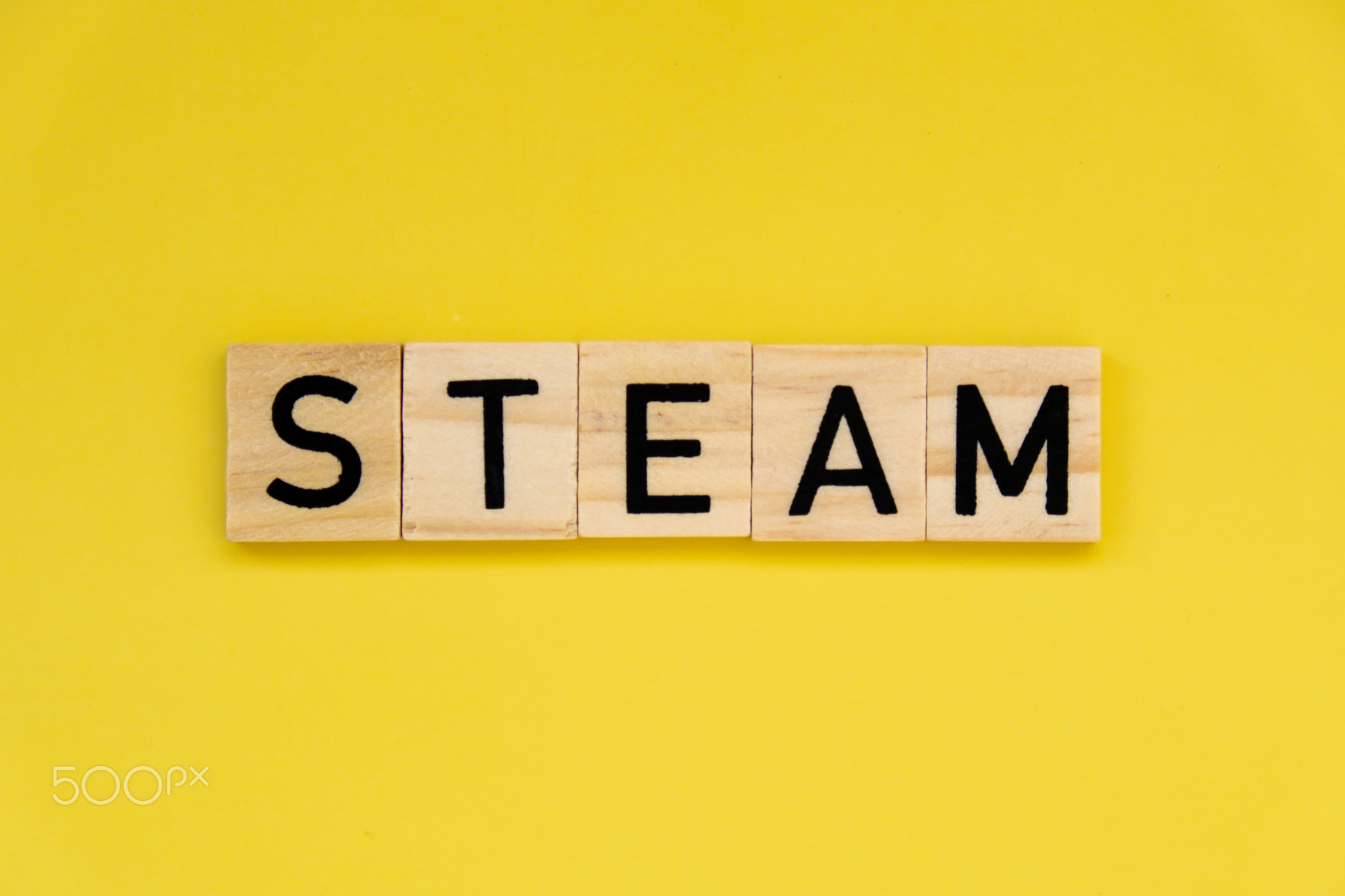 STEAM inscription. Science Technology Engineering Arts Mathematics