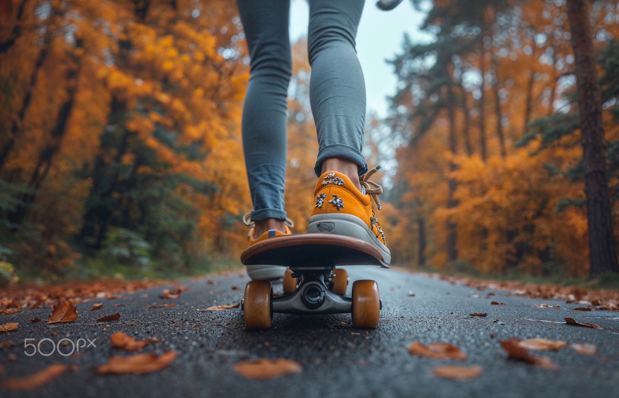 Skate et Feuilles : Duel Automnal