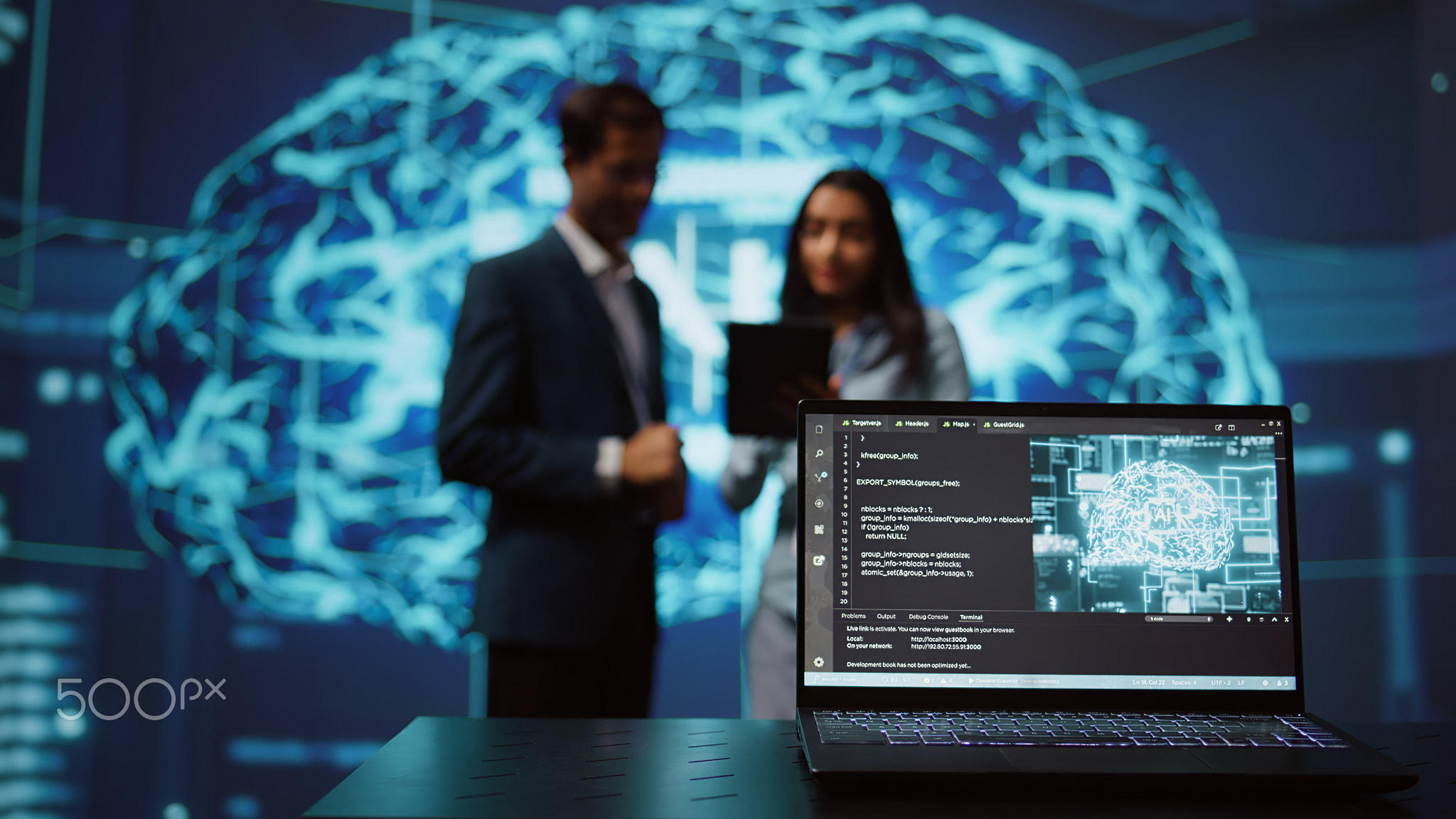 Close up of notebook used by employees developing AI systems in tech