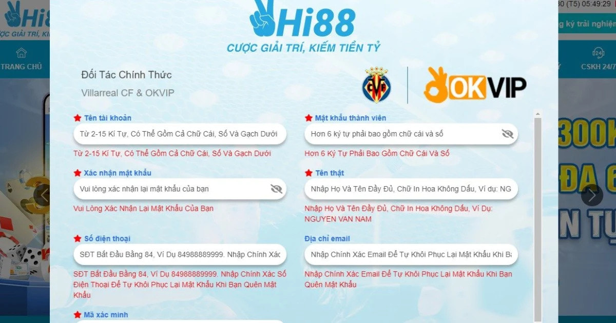 Hướng dẫn đăng ký HI88 chi tiết từ A-Z