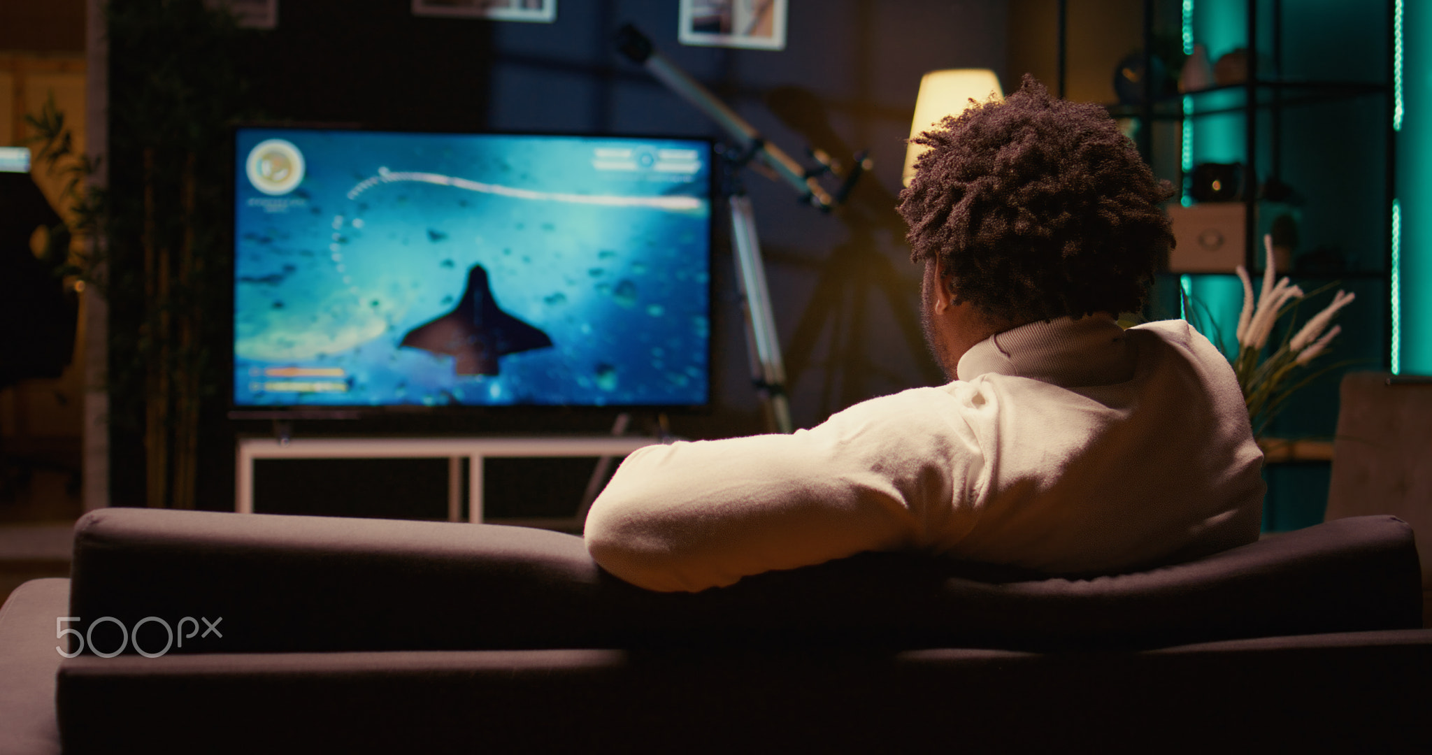 Ray tracing graphics and high FPS scifi videogame displayed on