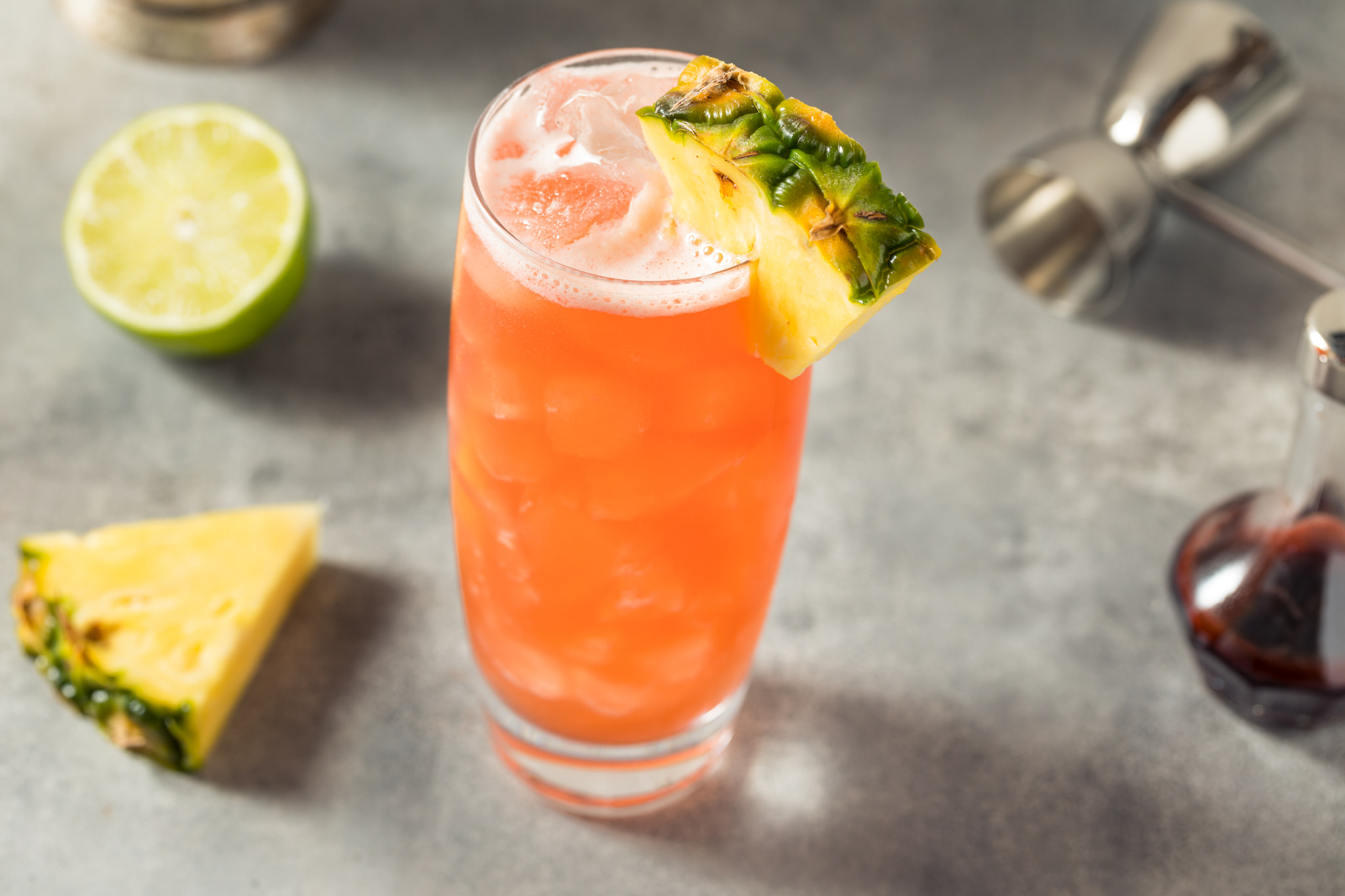Boozy Refreshing Tiki Singapore Sling Cocktail