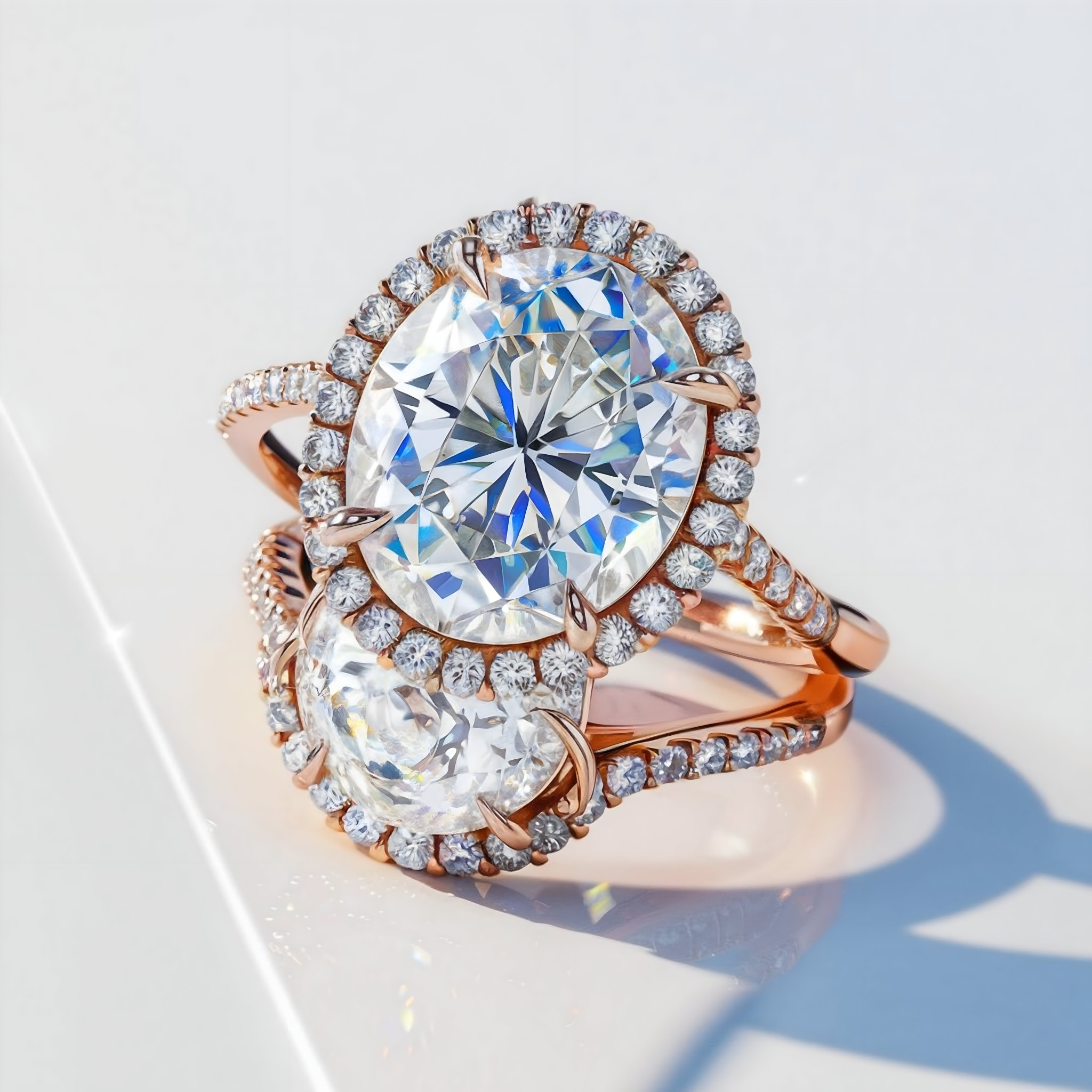 Unique diamond jewelry real photography photo