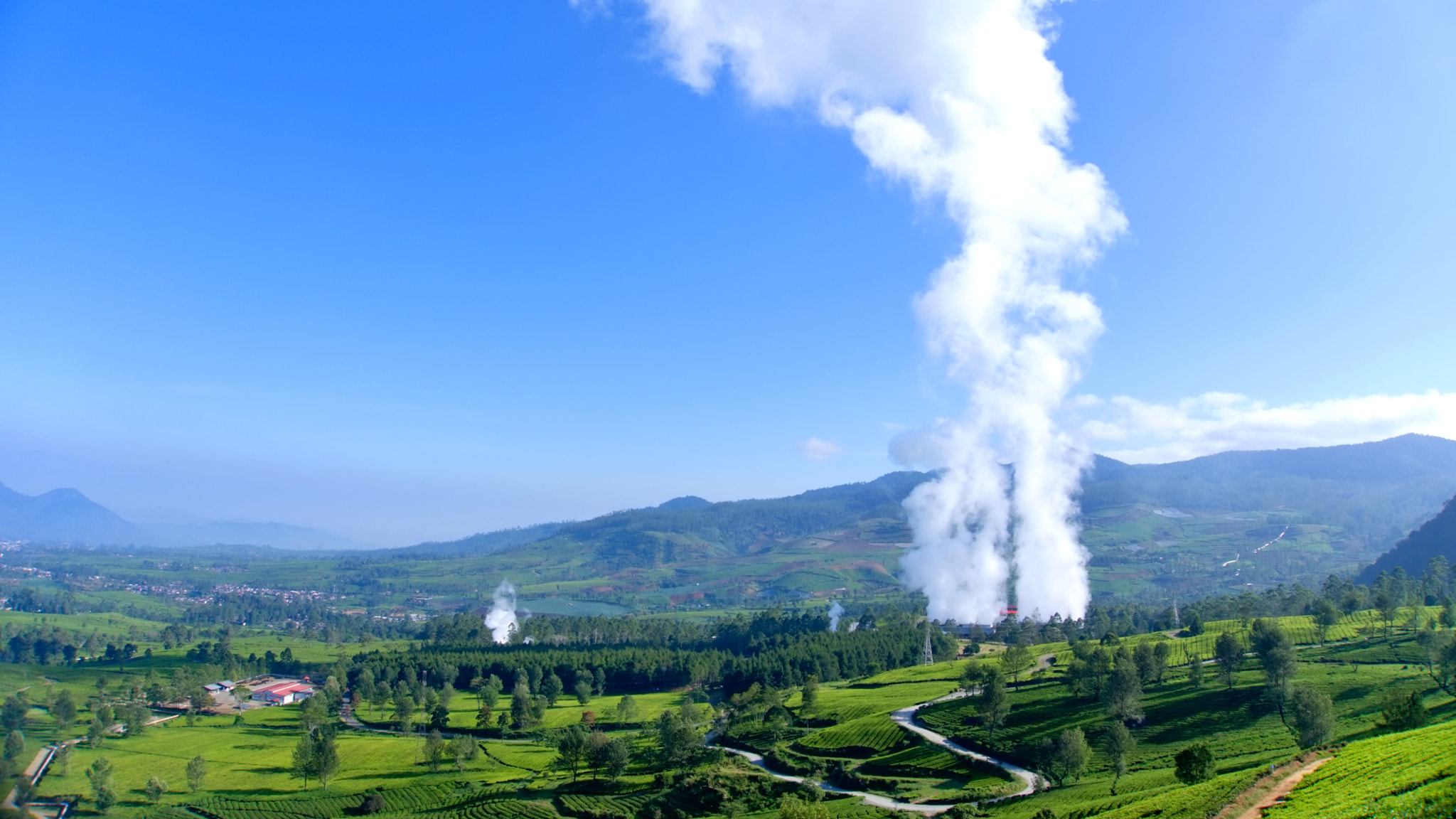 Stunning view of a tea plantation