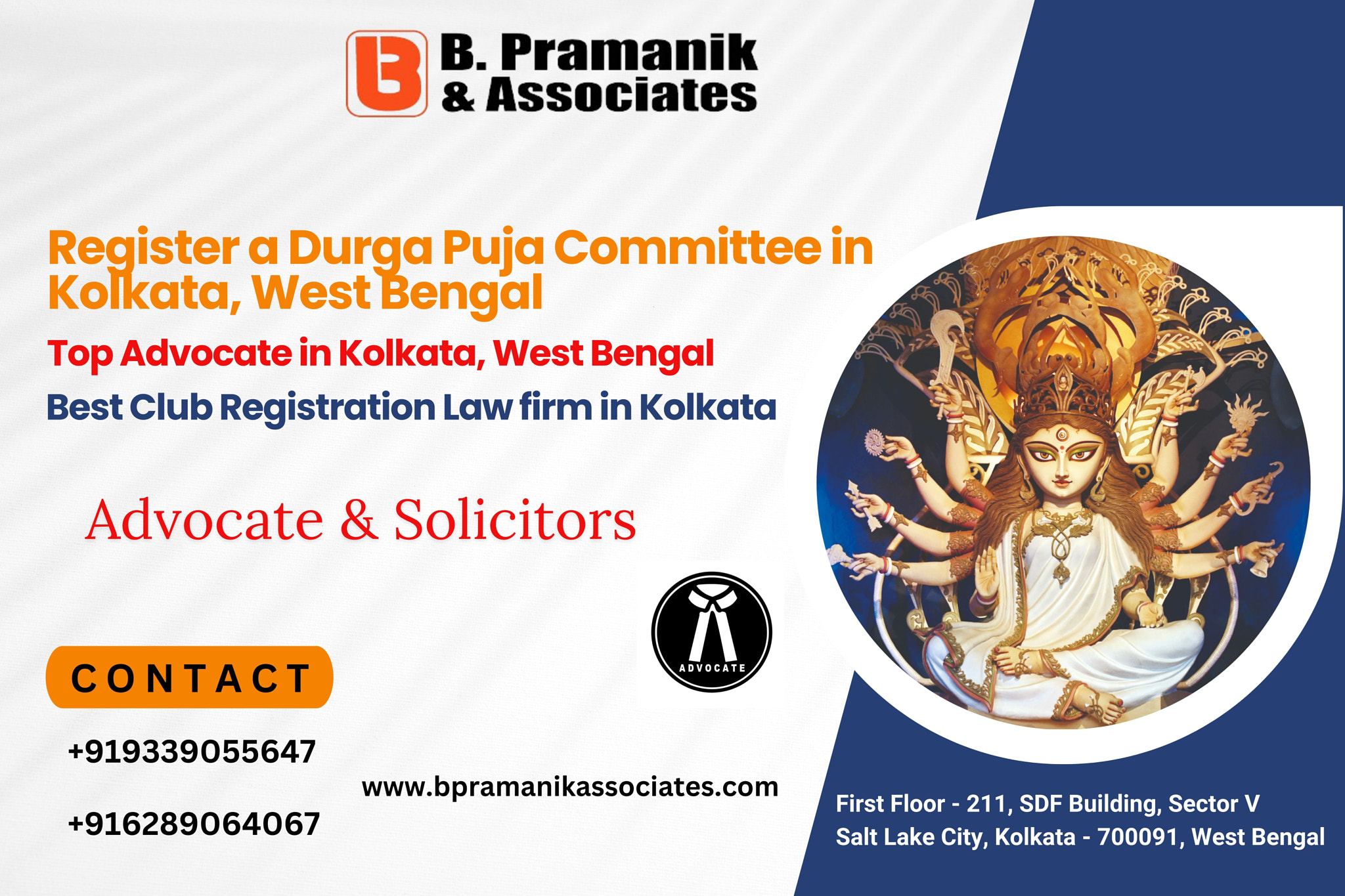 Kolkata’s Best Durga Puja Committee Registration Lawyer – B. Pramanik & Associates