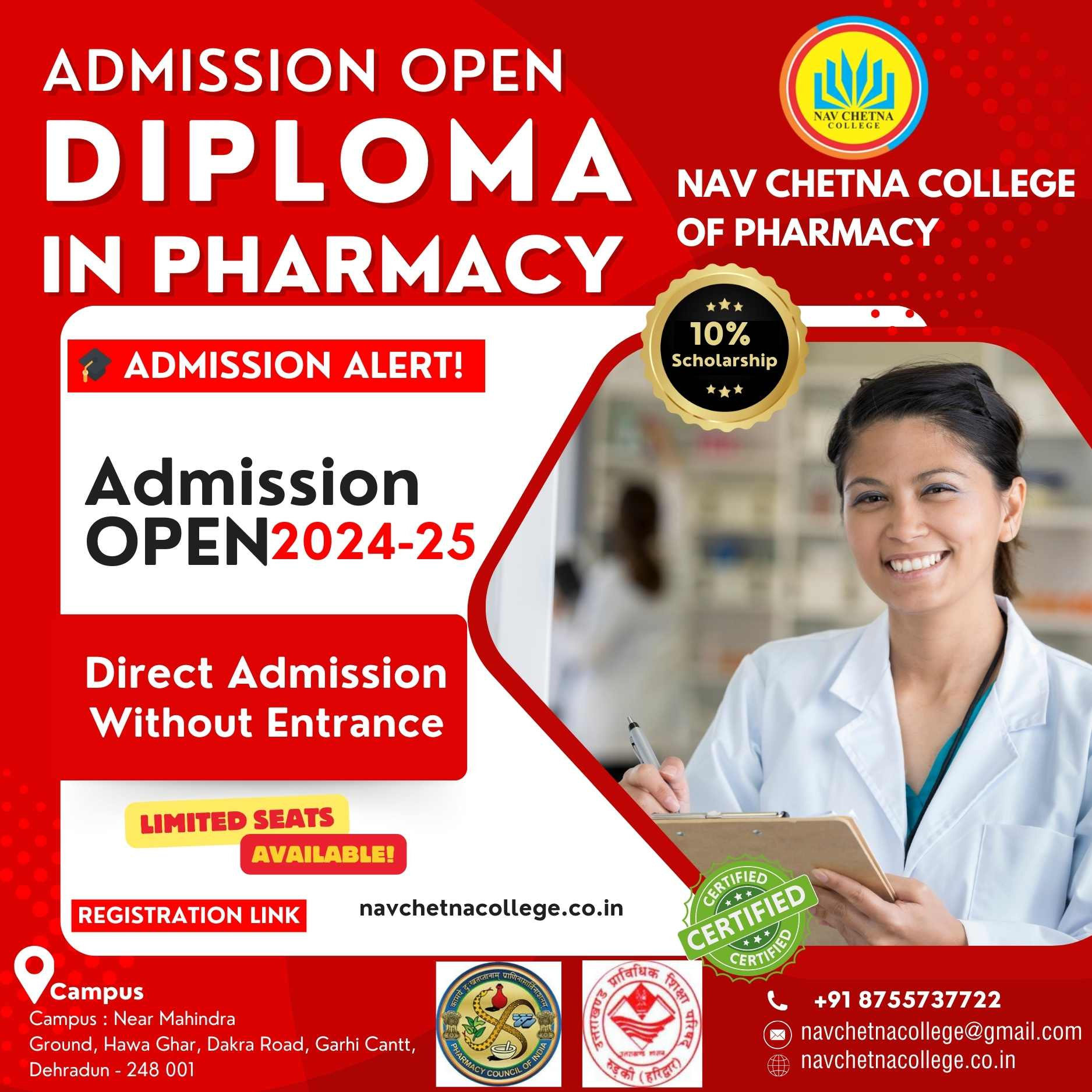 Best D.Pharma Course offered by Navchetna College in Dehradun\t\t\t