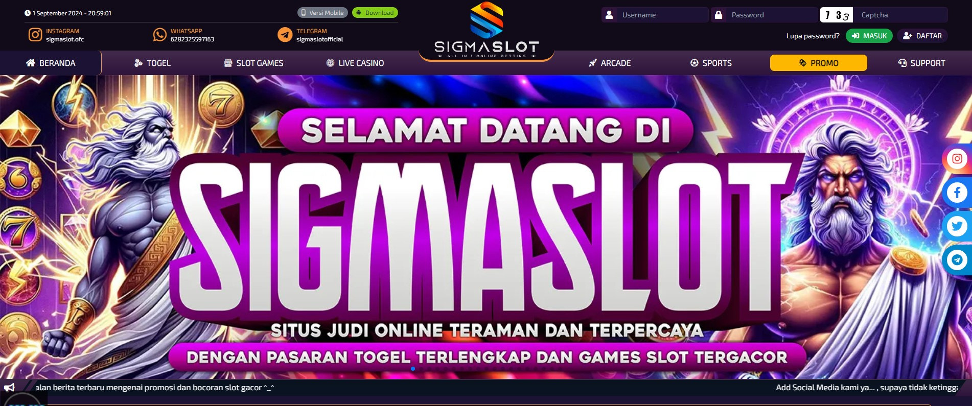 SIGMASLOT : Situs Resmi Versi Terbaik Hari Ini