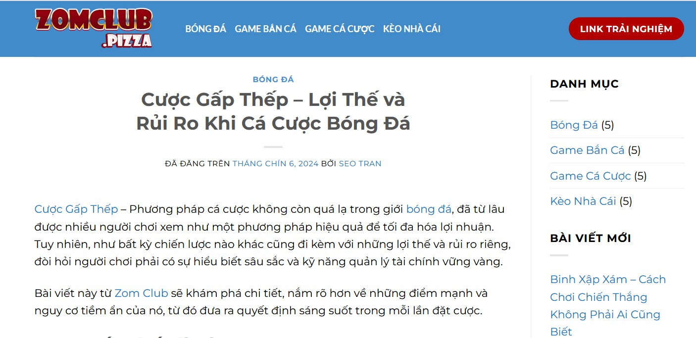 Cược Gấp Thếp – Lợi Thế và Rủi Ro Khi Cá Cược Bóng Đá
