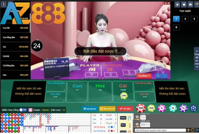 Hướng Dẫn Tân Thủ Chơi Baccarat Online Tại AZ888