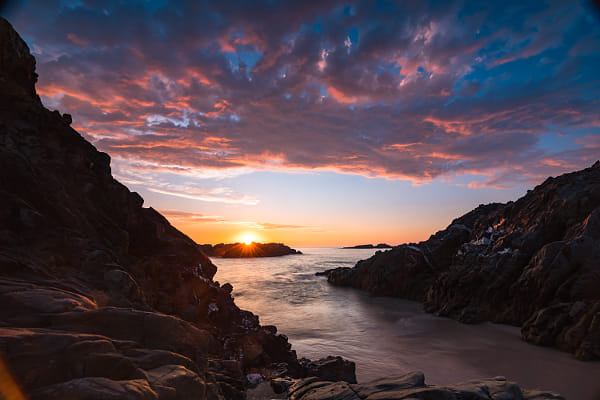 rocky coast in Asturias Spain dusring colorful sunset by Peter van Haastrecht on 500px.com