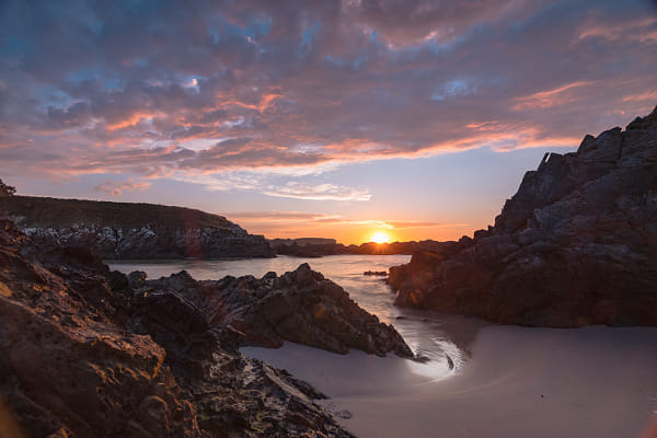 rocky coast in Asturias Spain dusring colorful sunset by Peter van Haastrecht on 500px.com