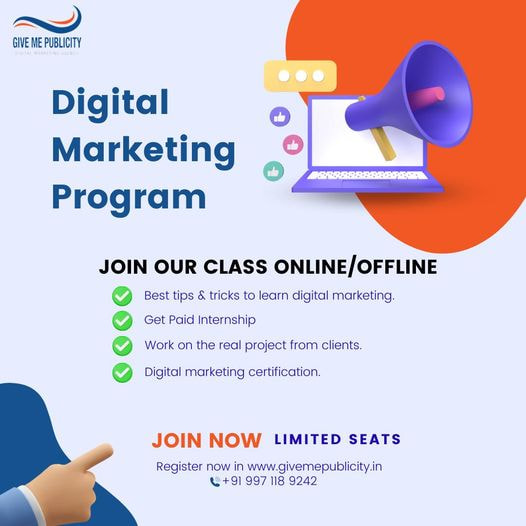 Digital marketing course in Delhi by Give Me Publicity