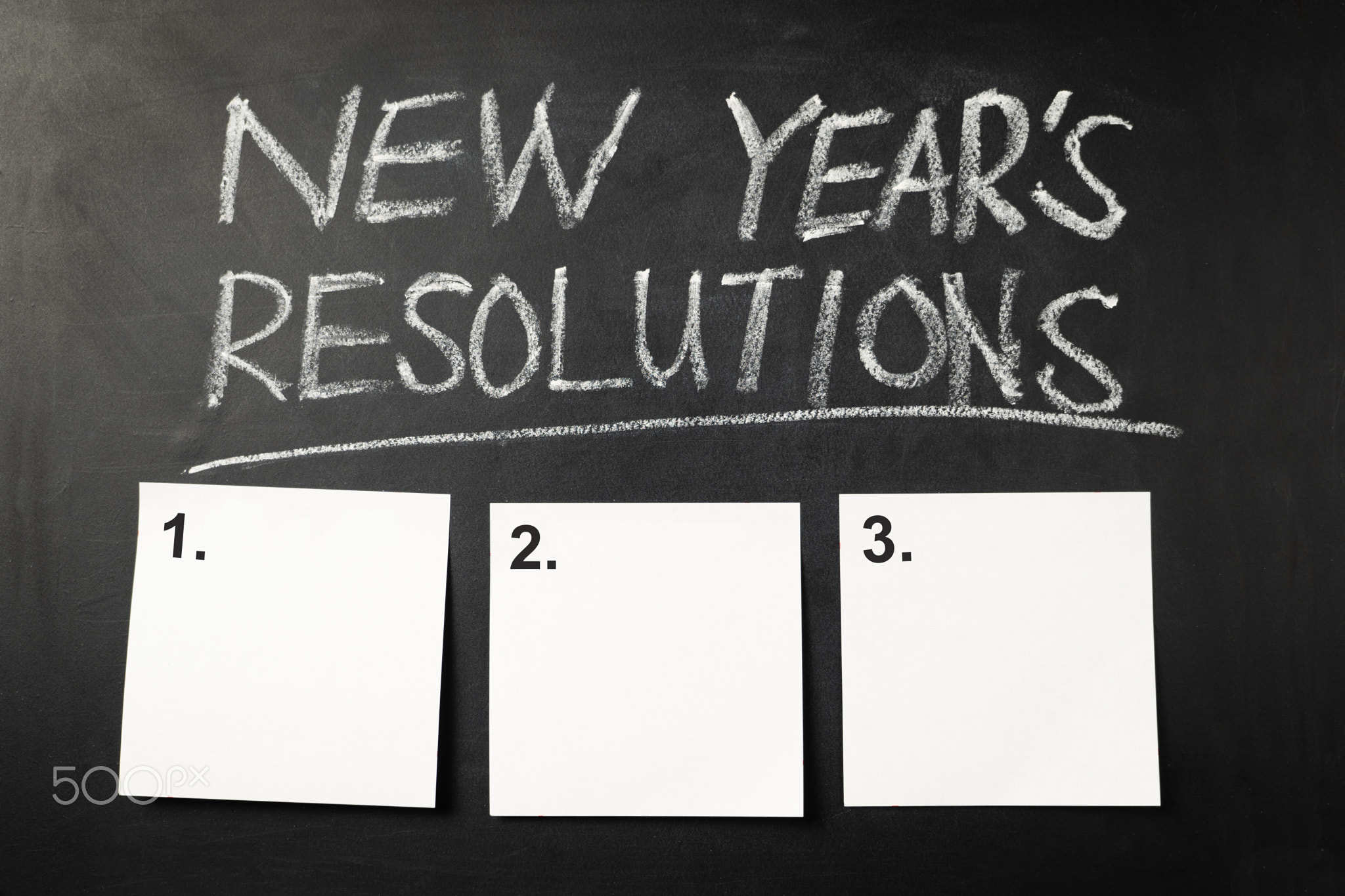 Blank New Year Resolutions Board