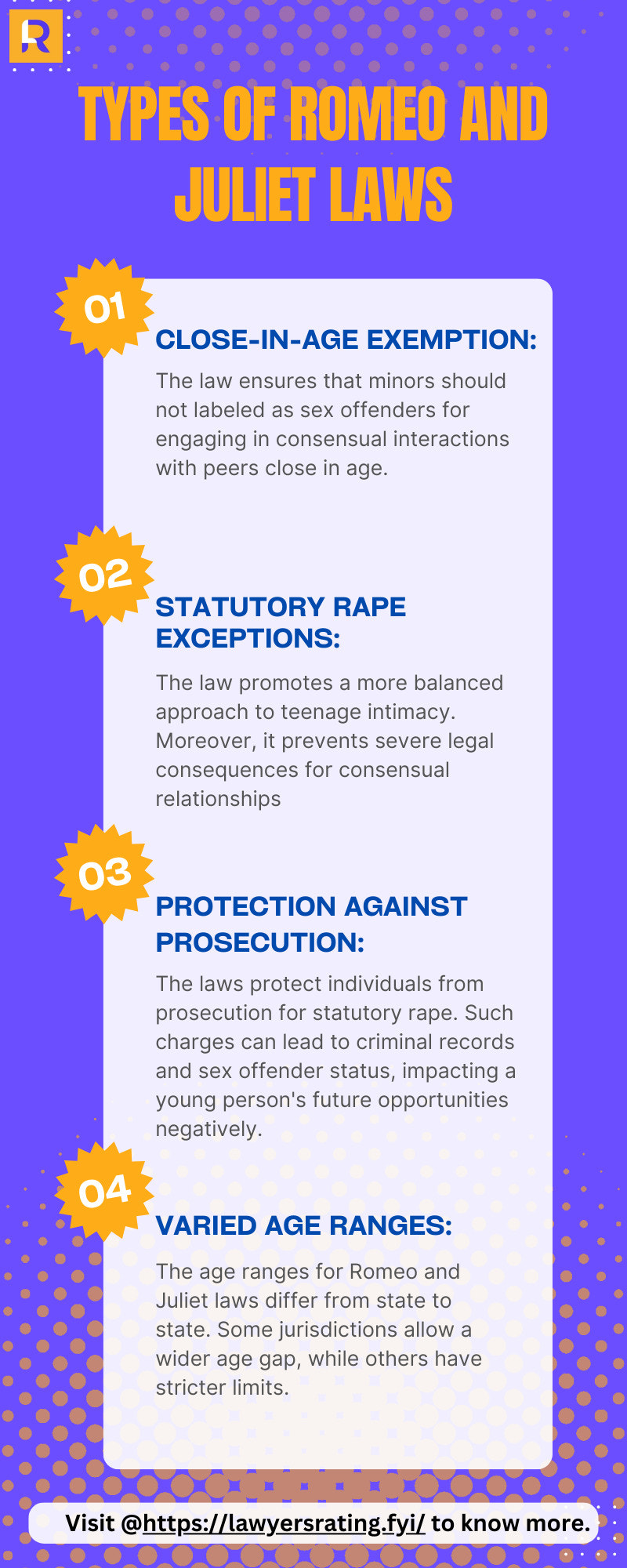 Types of Romeo and Juliet Laws
