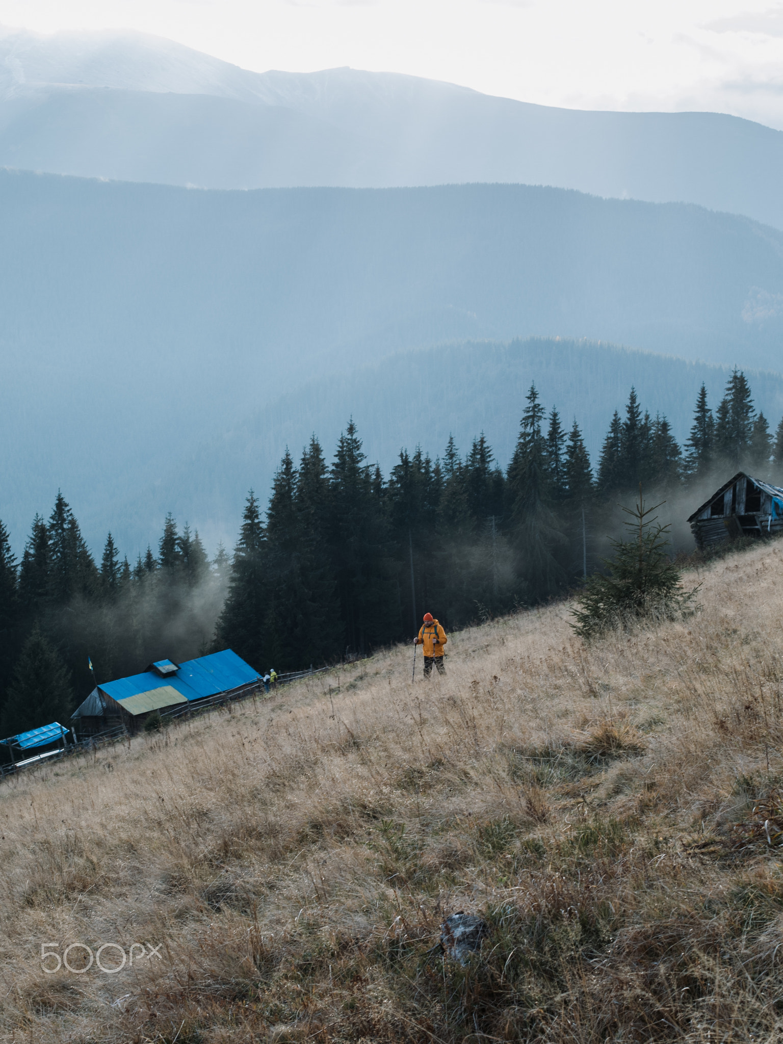 authentic wood house in the mountains