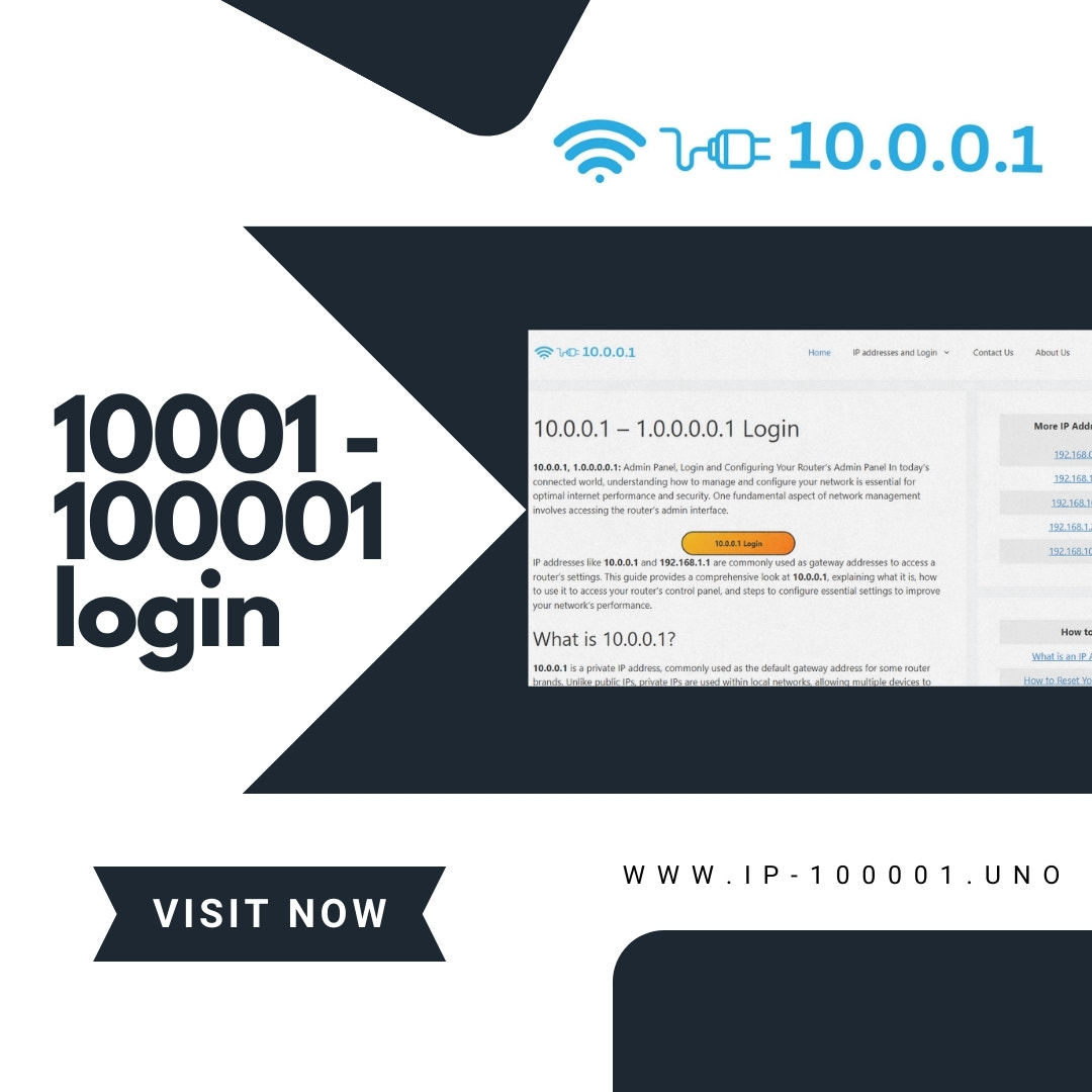 Accessing the 10001 - 100001 Login Panel via IP-100001.uno
