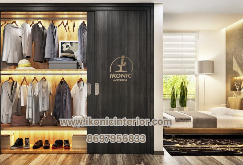 Simple In-Wall Wardrobe Designs with Mirrors