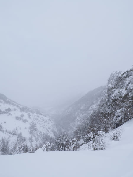 Scenic view of snow covered mountains against sky by NECMETT?N SOBUTAY on 500px.com