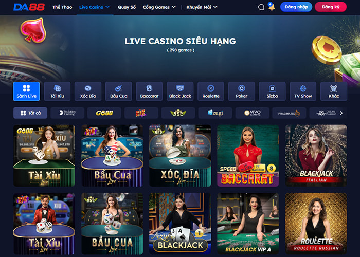 Live Casino DA88 - Sòng Bài Trực Tuyến Số 1 Việt Nam