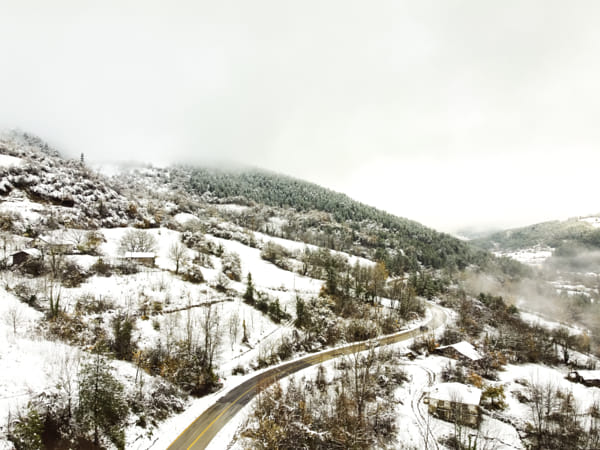 Scenic view of snow covered mountains against sky by NECMETT?N SOBUTAY on 500px.com