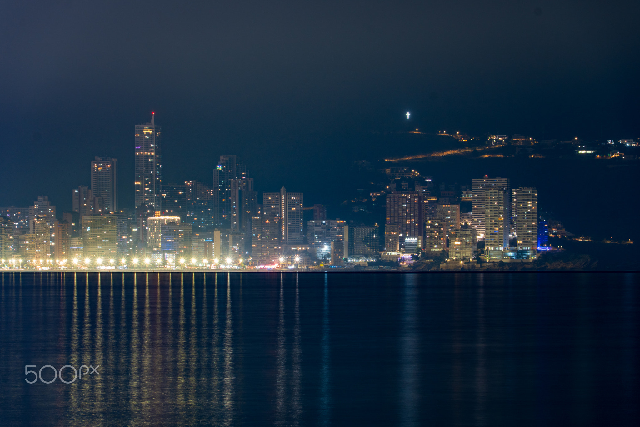 Nightfall Over Benidorm's Skyline