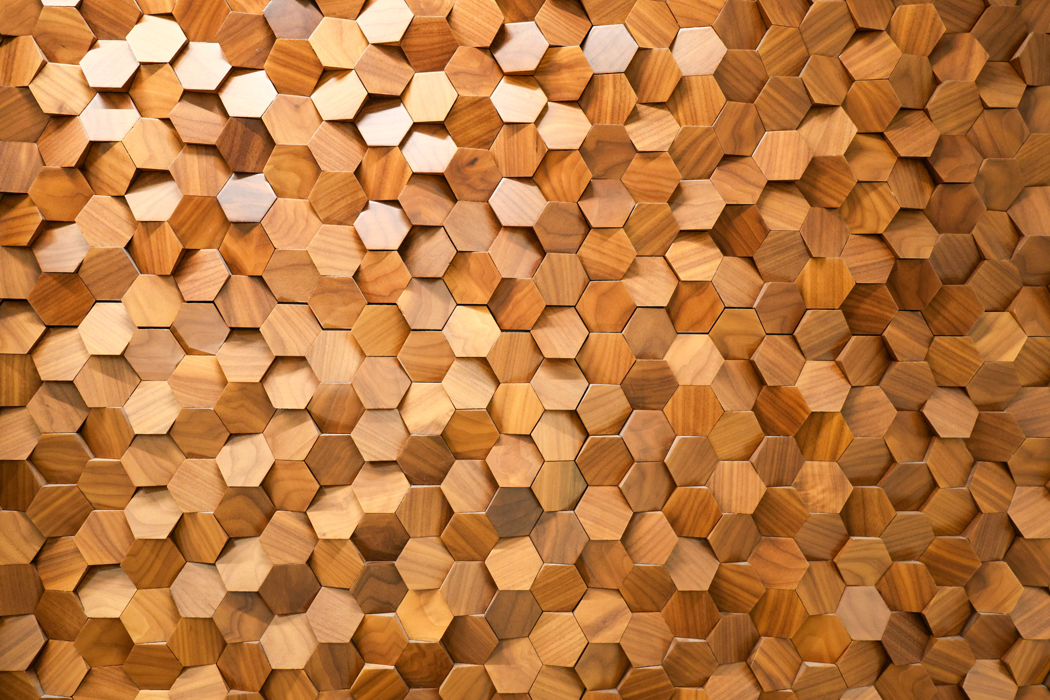 Wooden Hex Wall