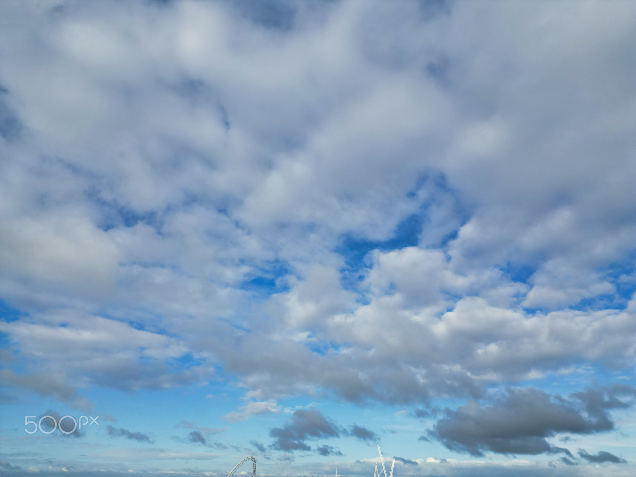 Gorgeous Winter Unique and Dramatic Clouds and Sky over City of England Great Britain